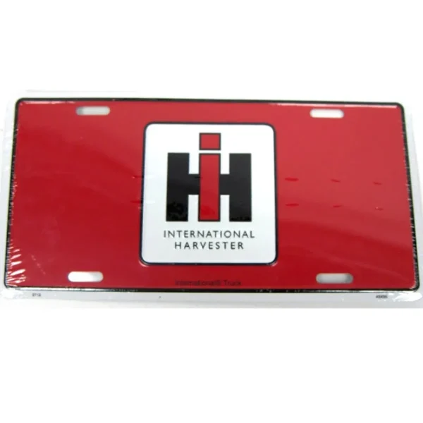 Outback Toys Tools & Auto<Red License Plate with large IH Logo in center