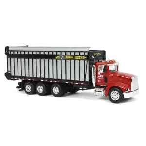 Manufacturer_SpecCast Agricultural Trucks<1/64 Red Peterbilt 385 with H&S Big Dog 1226 Forage Box, Exclusive HFE Edition
