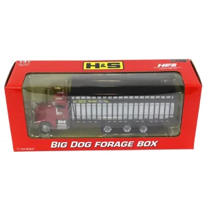 Manufacturer_SpecCast Agricultural Trucks<1/64 Red Peterbilt 385 with H&S Big Dog 1226 Forage Box, Exclusive HFE Edition