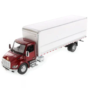 Manufacturer_Diecast Masters Box Trucks & Trailers<1/32 Red Peterbilt Model 536 with White Supreme Signature Van Truck Body