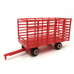 Manufacturer_Standi Toys Standi Toys<1/64 Red Plastic Hay Wagon with Rubber Tires by Standi Toys