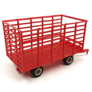 Manufacturer_Standi Toys Standi Toys<1/64 Red Plastic Hay Wagon with Rubber Tires by Standi Toys