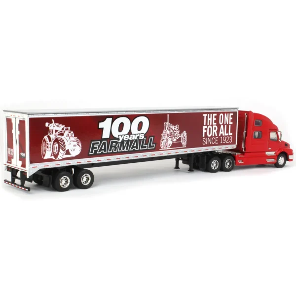Manufacturer_SpecCast Box Trucks & Trailers<1/64 Red Volvo 770 Semi, Farmall 100th Anniversary