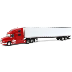 Manufacturer_SpecCast Box Trucks & Trailers<1/64 Red Volvo 770 Sleeper & 53ft Trailer with Double Doors