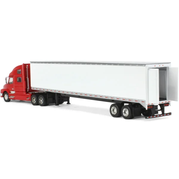 Manufacturer_SpecCast Box Trucks & Trailers<1/64 Red Volvo 770 Sleeper & 53ft Trailer with Double Doors