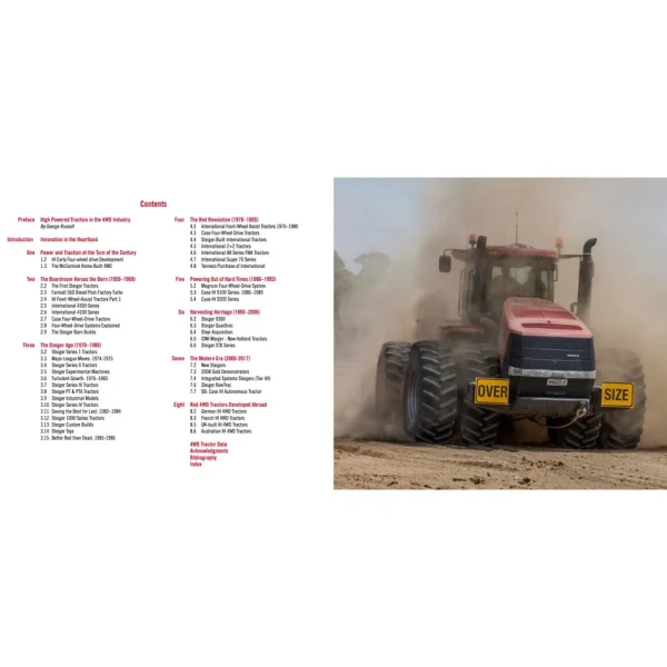 Outback Toys Books, Calendars & Dvds<RED 4WD Tractors 1957-2017 High-Horsepower IH, Steiger, J. I. Case & Case IH 384 Page Hardcover Book