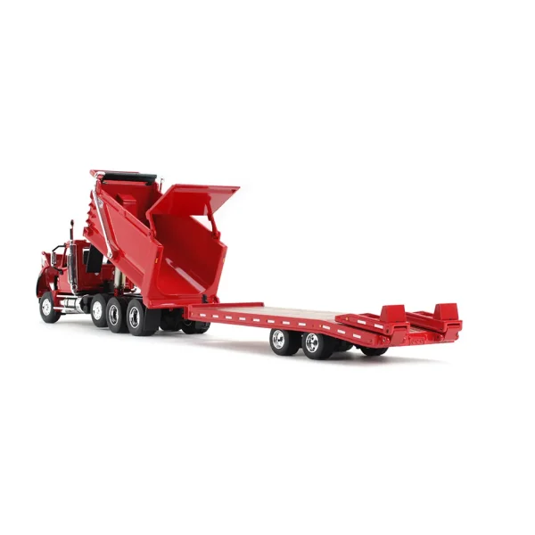 Manufacturer_DCP by First Gear Dump Trucks<1/64 Red Western Star 49X w/ Ox Bodies Dump & Beaver Tail Trailer, DCP by First Gear