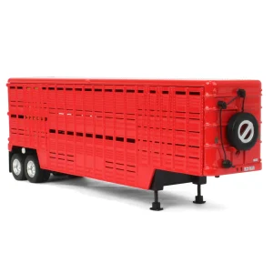 Manufacturer_Other Agricultural Trucks<1/64 Red Wilson Tandem-Axle 40ft Vintage Livestock Trailer