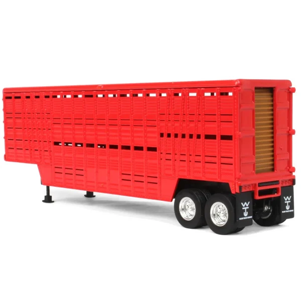 Manufacturer_Other Agricultural Trucks<1/64 Red Wilson Tandem-Axle 40ft Vintage Livestock Trailer