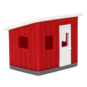 Outback Toys 3D Print & Small Accessories<1/64 Red/White Chicken Coop Shed, 3D Printed
