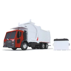 Manufacturer_First Gear, Inc. Tow & Straight Trucks<1/25 Red/White Mack LR Garbage Truck w/ McNeilus Meridian Loader & Dumpster (Includes Lights & Sounds!)
