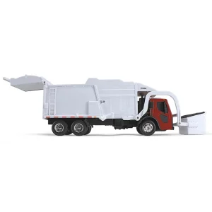 Manufacturer_First Gear, Inc. Tow & Straight Trucks<1/25 Red/White Mack LR Garbage Truck w/ McNeilus Meridian Loader & Dumpster (Includes Lights & Sounds!)
