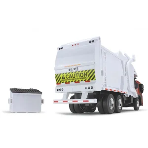 Manufacturer_First Gear, Inc. Tow & Straight Trucks<1/25 Red/White Mack LR Garbage Truck w/ McNeilus Meridian Loader & Dumpster (Includes Lights & Sounds!)