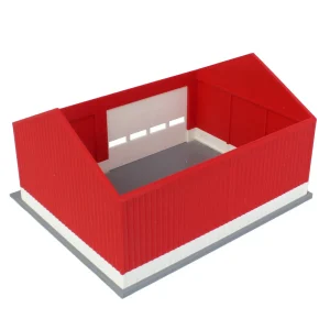 Outback Toys 3D Print & Small Accessories<1/64 Red/White "Papa's Shop" 40ft x 30ft Farm Shed w/ Removeable Door & Roof, 3D Printed