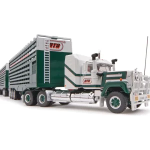 Manufacturer_Highway Replicas Agricultural Trucks<1/64 RTA Road Train with Mack Truck, Dolly & 2 Livestock Trailers by Highway Replicas