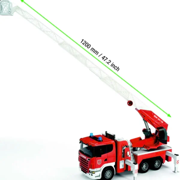 Manufacturer_Bruder Toys Emergency Vehicles<1/16 Scania Super 560R Fire Engine w/ Ladder & Water Pump + Lights & Sounds by Bruder