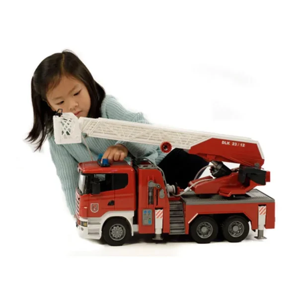 Manufacturer_Bruder Toys Emergency Vehicles<1/16 Scania Super 560R Fire Engine w/ Ladder & Water Pump + Lights & Sounds by Bruder
