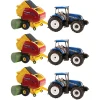 Manufacturer_ERTL Implements<Sealed Case of 3 ~ 1/32 New Holland T6.180 with Roll-Belt 560 Round Baler