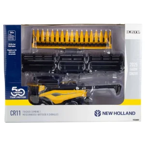 Manufacturer_ERTL Combines & Harvesters<Sealed Case of 6 ~ 1/64 New Holland CR11 Tracked Combine with Corn & Draper Heads, 2025 Farm Show