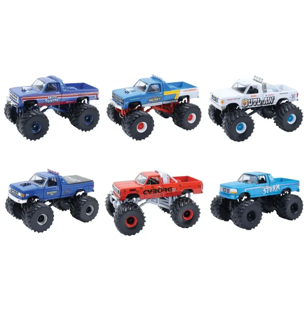 Manufacturer_Greenlight Collectibles Cars & Suvs | Pickup Trucks<1/64 Sealed Set of (6) Kings of Crunch Series 16 Monster Trucks