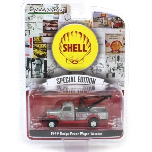 Manufacturer_Greenlight Collectibles Tow & Straight Trucks<Serial #001 Raw Chase Unit ~ 1/64 1949 Dodge Power Wagon Wrecker, Shell Oil Special Edition Series 2