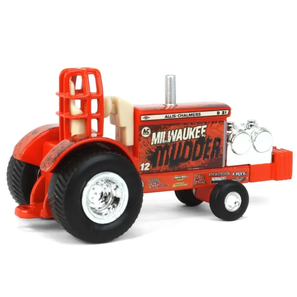 Manufacturer_ERTL Pulling Tractors<Set of 4 ~ 1/64 Allis Chalmers "Old Flame" & "Milwaukee Mudder" Pulling Tractors