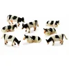 Outback Toys Play Animals & Accessories<1/87 Set of 8 Black & White Cows Laying and Standing by Kids Globe