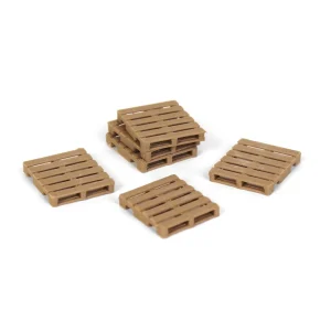 Outback Toys Vehicle Accessories<1/64 Set of 6 Brown Plastic Freight Pallets, 3D Printed in the USA
