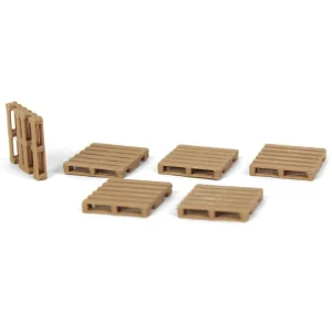 Outback Toys Vehicle Accessories<1/64 Set of 6 Brown Plastic Freight Pallets, 3D Printed in the USA