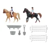 Outback Toys Play Animals & Accessories<1/24 Set of 2 Horses with Riders and Accessories by Kids Globe