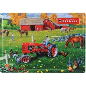 Outback Toys Branded Signs<Set of 4 IH McCormick Farmall Embossed Metal Signs, 16.75in x 12in
