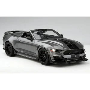 Manufacturer_ACME Diecast Cars & Suvs<1/18 2021 Shelby Super Snake Speedster Convertible, Gray with Black Stripes, Acme Diecast