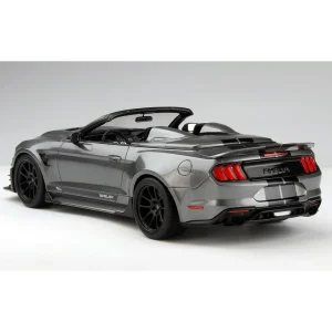 Manufacturer_ACME Diecast Cars & Suvs<1/18 2021 Shelby Super Snake Speedster Convertible, Gray with Black Stripes, Acme Diecast