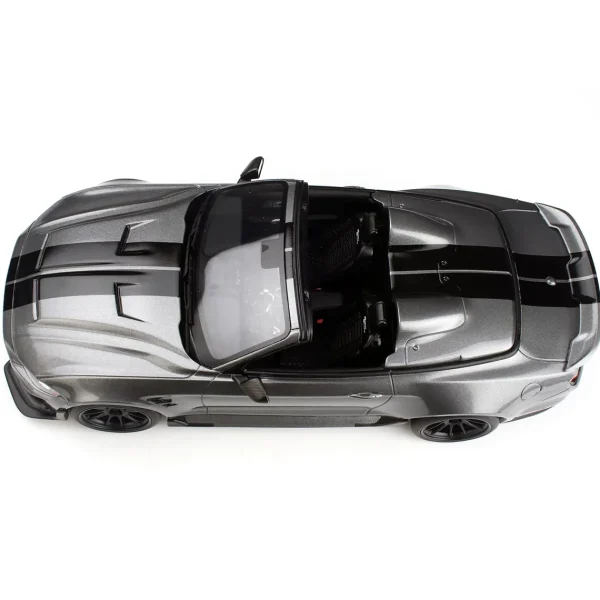Manufacturer_ACME Diecast Cars & Suvs<1/18 2021 Shelby Super Snake Speedster Convertible, Gray with Black Stripes, Acme Diecast