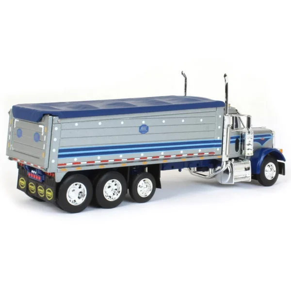 Manufacturer_DCP by First Gear Dump Trucks<1/64 Silver & Blue Peterbilt 379 w/ Tri-Axle MAC Dump Body, DCP by First Gear