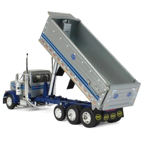 Manufacturer_DCP by First Gear Dump Trucks<1/64 Silver & Blue Peterbilt 379 w/ Tri-Axle MAC Dump Body, DCP by First Gear