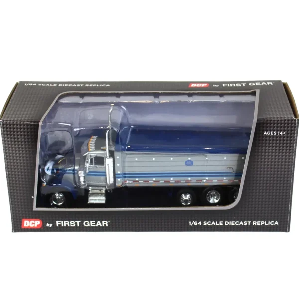 Manufacturer_DCP by First Gear Dump Trucks<1/64 Silver & Blue Peterbilt 379 w/ Tri-Axle MAC Dump Body, DCP by First Gear