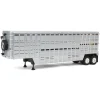 Manufacturer_Other Agricultural Trucks<1/64 Silver Wilson Tandem-Axle 40ft Vintage Livestock Trailer with Chrome Rims