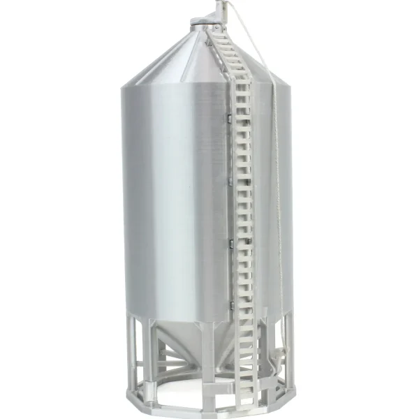 Outback Toys 3D Print & Small Accessories<1/64 Smooth Wall Multi-Purpose Silver 4100 Bushel Bin, 3D Printed