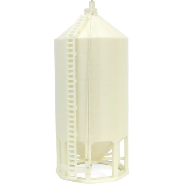 Outback Toys 3D Print & Small Accessories<1/64 Smooth Wall Multi-Purpose White 4100 Bushel Bin, 3D Printed