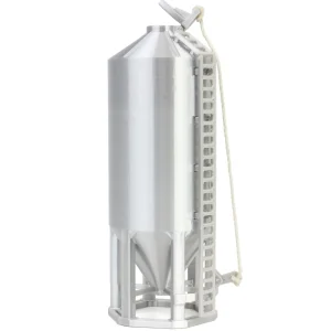 Outback Toys 3D Print & Small Accessories<1/64 Smooth Wall Multi-Purpose Silver 1200 Bushel Bin, 3D Printed
