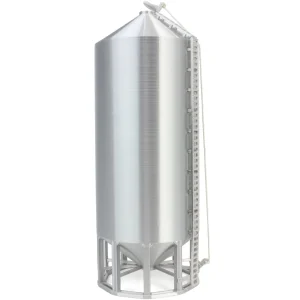 Outback Toys 3D Print & Small Accessories<1/64 Smooth Wall Multi-Purpose Silver 10,000 Bushel Bin, 3D Printed
