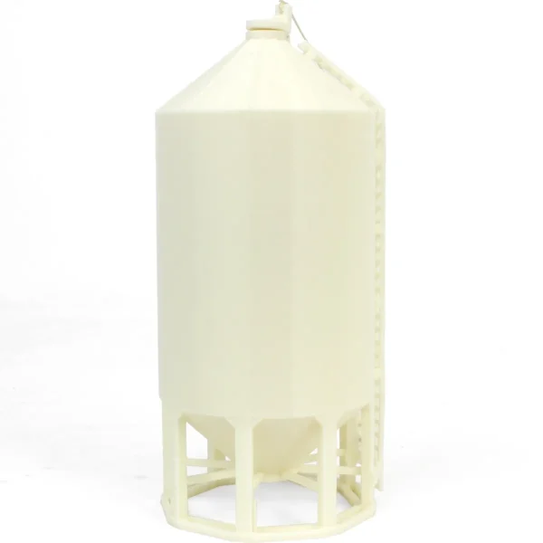 Outback Toys 3D Print & Small Accessories<1/64 Smooth Wall Multi-Purpose White 4100 Bushel Bin, 3D Printed