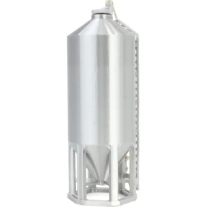 Outback Toys 3D Print & Small Accessories<1/64 Smooth Wall Multi-Purpose Silver 1200 Bushel Bin, 3D Printed