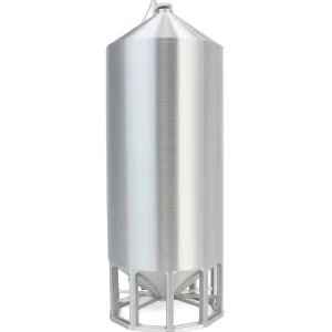Outback Toys 3D Print & Small Accessories<1/64 Smooth Wall Multi-Purpose Silver 10,000 Bushel Bin, 3D Printed