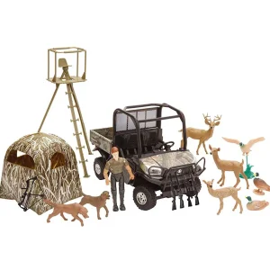 Manufacturer_New Ray Toys Inc. Atvs & Side By Sides<1/18 SS-33253 Kubota RTV-X1120D Hunting Set