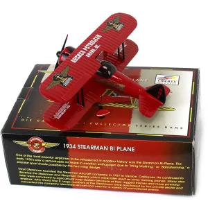 Manufacturer_SpecCast Airplanes & Banks<1934 Stearman Biplane Die-cast Metal Collector Series Bank