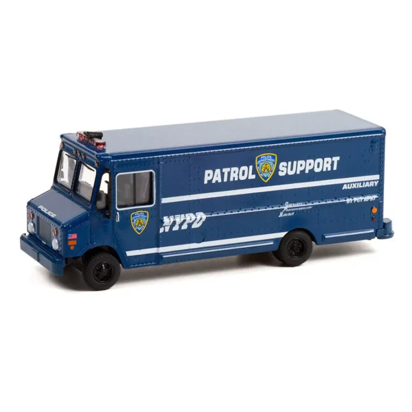 Manufacturer_Greenlight Collectibles Tow & Straight Trucks<1/64 2019 Step Van, NYPD New York City Police, HD Trucks Series 22