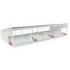 Manufacturer_Standi Toys Standi Toys<1/64 ST387W Metal Monoslope Cattle Barn with gates and feed trough, White, 27 inches long
