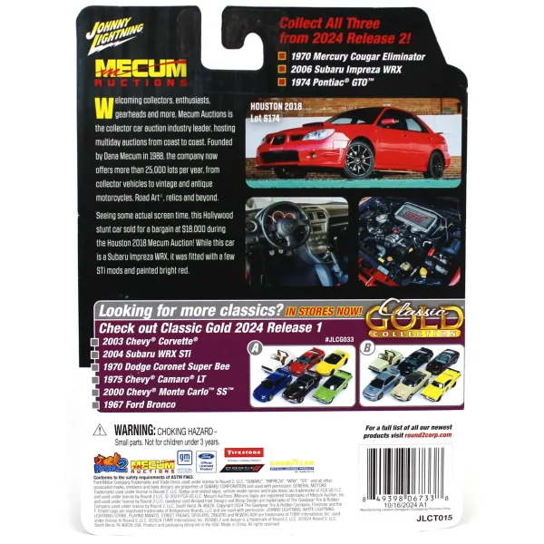 Manufacturer_Johnny Lightning Cars & Suvs<1/64 2006 Subaru Impreza WRX, Bright Red, Mecum Auctions, Johnny Lightning Collector Tin Series 15